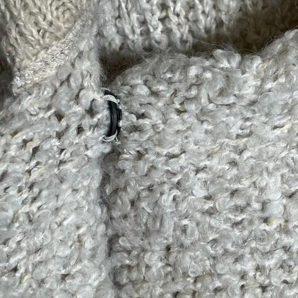 Free People Sz XS Oatmeal Boucle Jacket Fuzzy Cardigan Sweater - Image 11