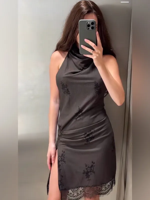 Nwt Zara Halter Lingerie Style Dress Size S - Image 12