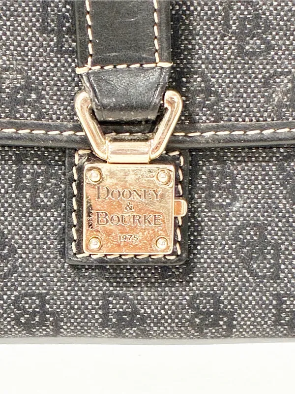 Dooney and Bourke Wallet Clasp Closure Canvas Silver Multi Card - Image 2