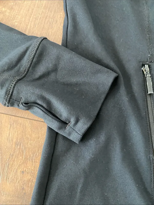 Cabi Black Zip-Up Jacket with Thumbholes & Stand Collar Women’s Small - Image 3
