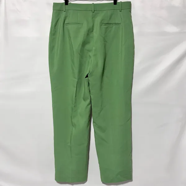 Zara High Rise Straight Leg Full Length Trousers Green Size XL 3736/047/500 - Image 11