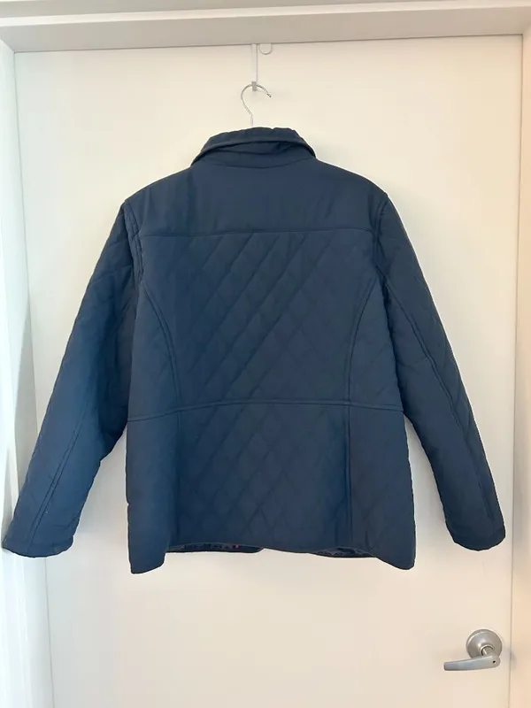 Tommy Hilfiger Women Quilted Button Down Water Resistant Jacket Navy Blue Size L - Image 10