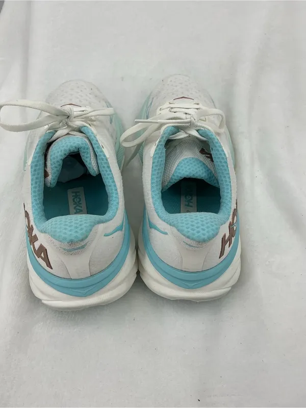 Hoka Clifton 9 Women's Running Shoes - White with Teal and Copper b71 - Image 4