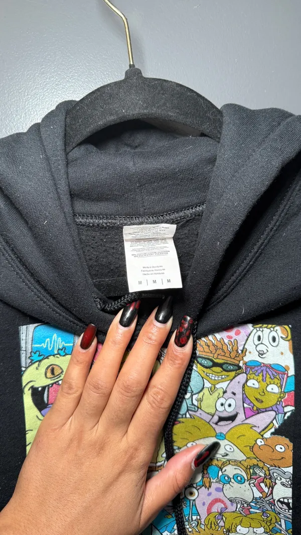 Black Hoodie - 90s Cartoons - Image 3
