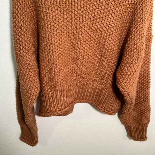 Etophe‎ Studios Women's Size Small/Medium Mock Neck Sweater Rust Brown Orange - Image 9