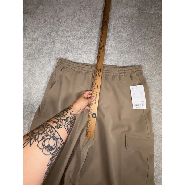 Athleta Promenade Wide Leg Cargo Pant Large Neutral French Soft Dance NWT - Image 9