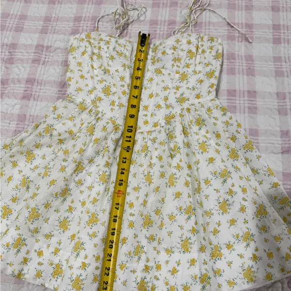 Bardot Yellow and‎ White Floral Mini Dress - Image 10