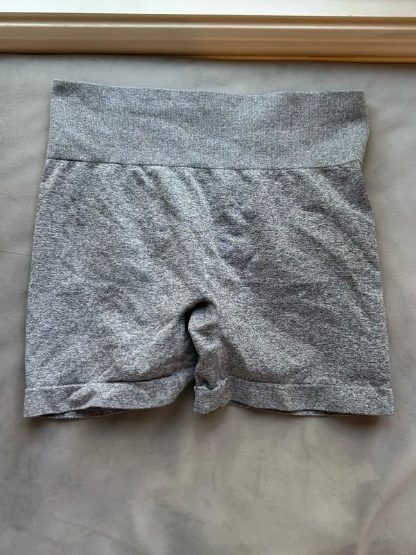 Gymshark High-Waist Scrunch Back Gray Women's Workout Shorts - Image 2