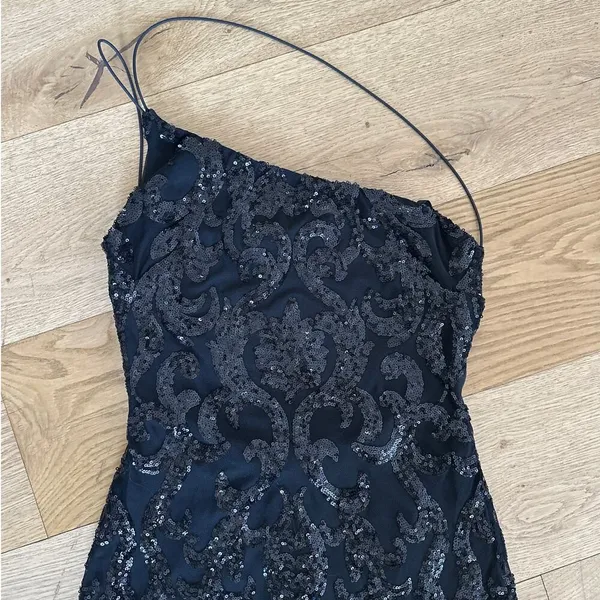 Windsor - Kai One Shoulder Sequin Mini Dress in Black - Image 2