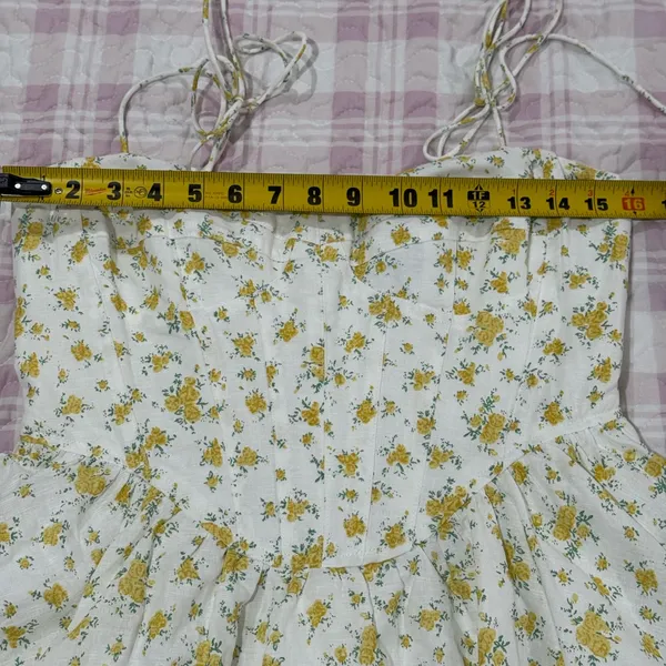 Bardot Yellow and‎ White Floral Mini Dress - Image 9