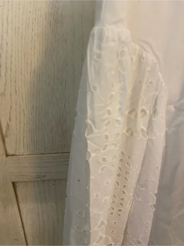 Anthropologie White Eyelet Maxi Dress - Image 2