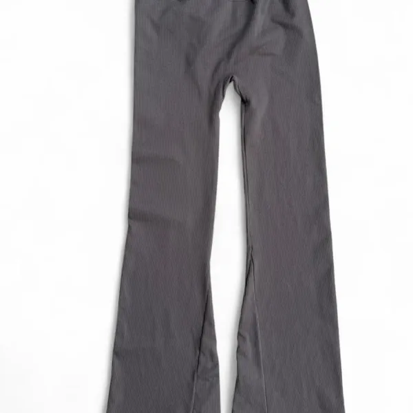 OQQ Brown Flare Leggings Nylon Spandex Blend Size Large. New Without Tags - Image 4