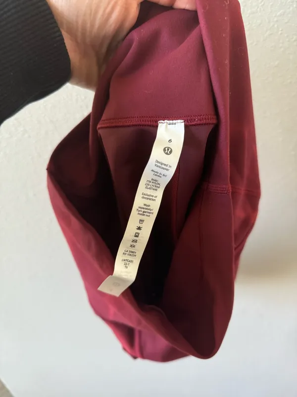 Lululemon Wunder Train HR Short 8" Fade Sun Bleached Wash Red Merlot - Image 5