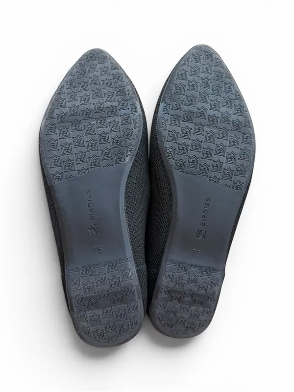Birdies The Blackbird Flats Black Knit Heart Toe Size 7.5 Slip On Minimal Chic - Image 8