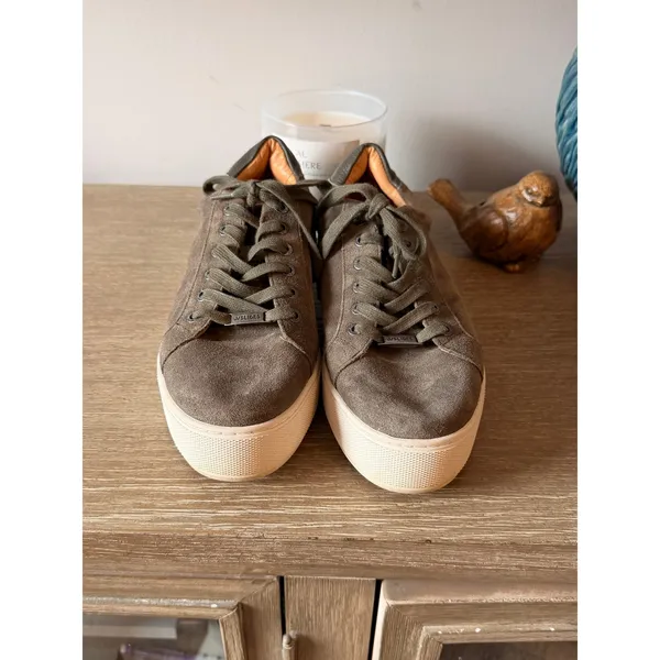 J/Slides NYC Platform Suede Sneakers Womens‎ Olive Green Size 9 - Image 4