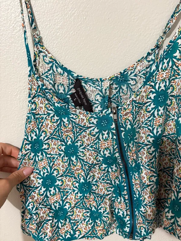 Flower Spaghetti Strap Top Paper Lee - Image 2