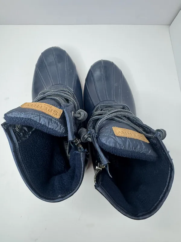 Sperry Dark Blue Waterproof Rubber Duck Boots Size 8 - Image 3