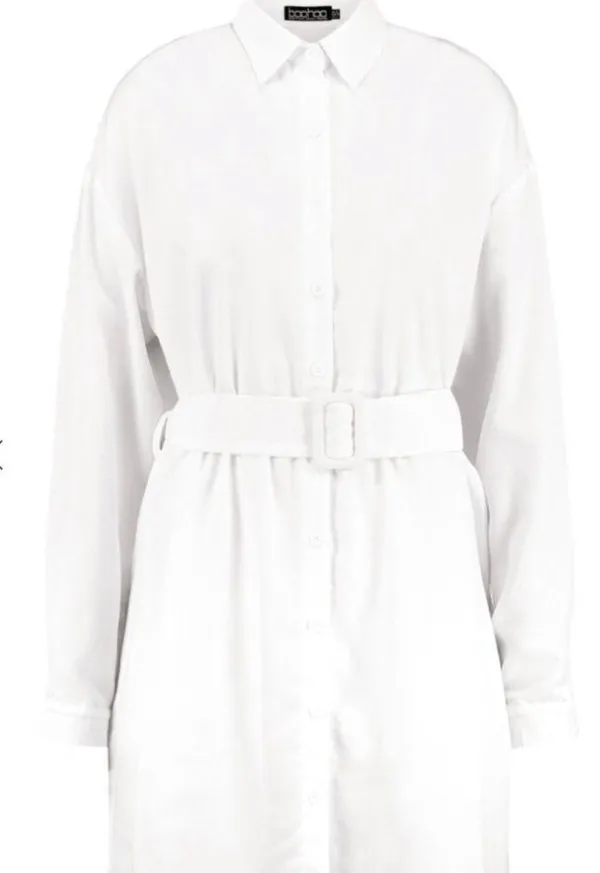 Boohoo TALL BELTED BUTTON DOWN WOVEN SHIRT DRESS - Image 3