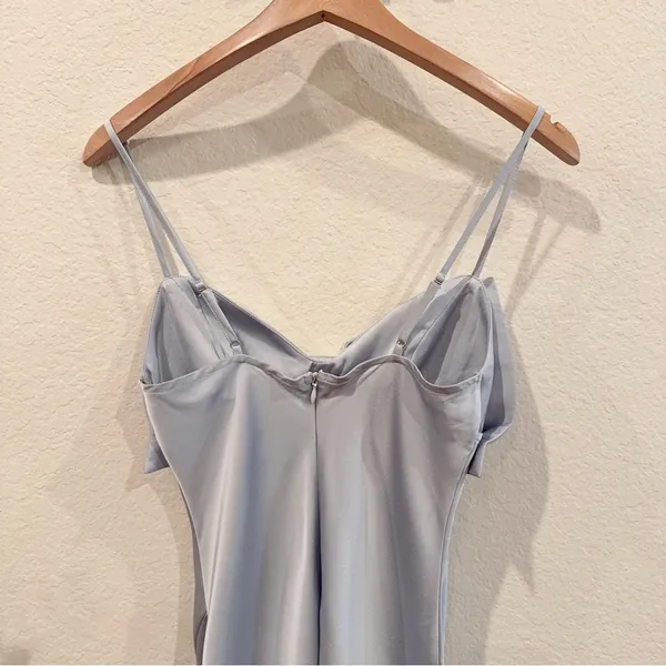 ASTR the Label Satin Bow Midi Dress Ice Blue Size XS NWT - Image 8
