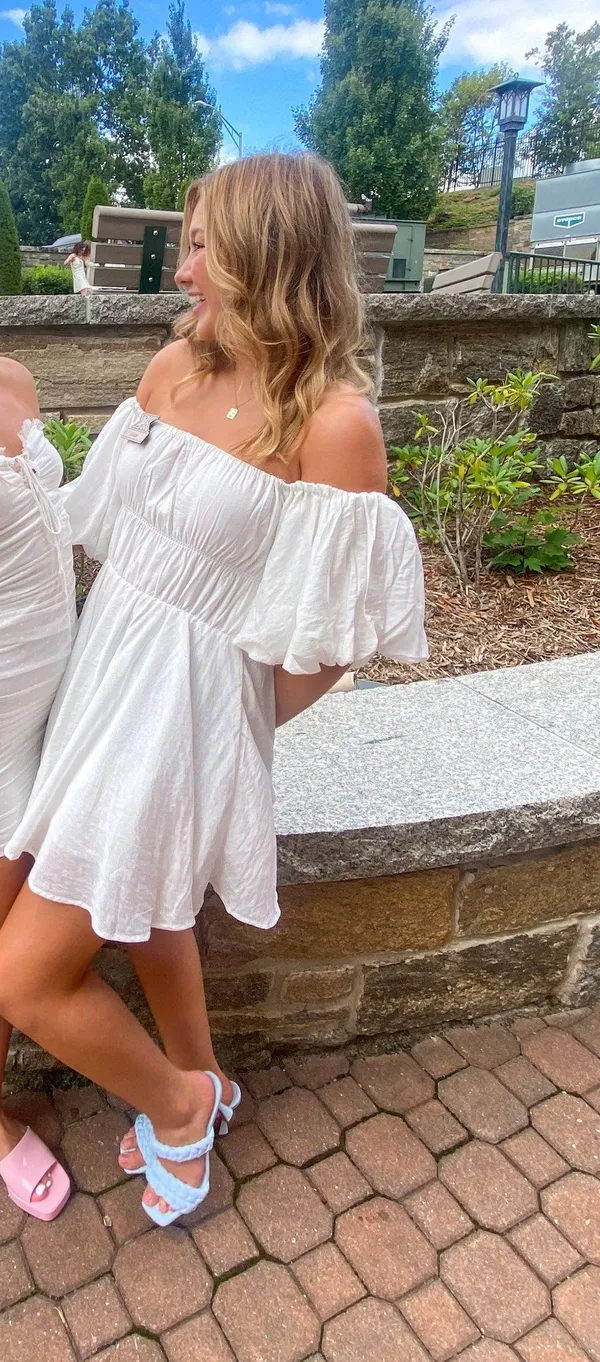 Hello Molly White Babydoll Dress - Image 2