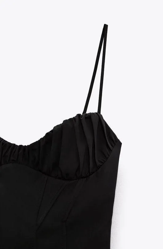nwt drapped boycon mini party coctail little black dress - Image 4