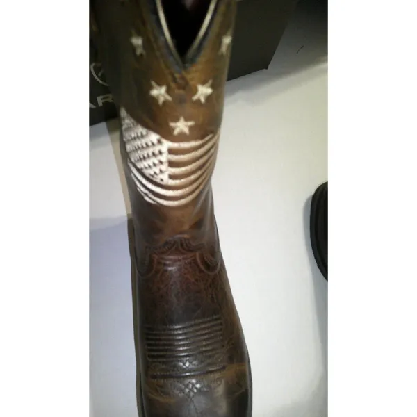 New NWT NIB Womens 7.5 Ariat Boot Western Distressed Heritage Liberty Leather - Image 6