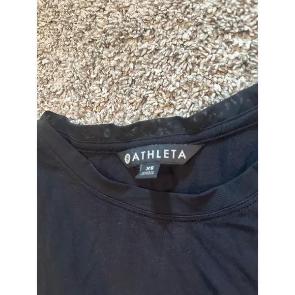 Athleta‎ Cloudlight Hybrid Tank Top Black Mesh Trim XS 404779-02 SP19 - Image 4
