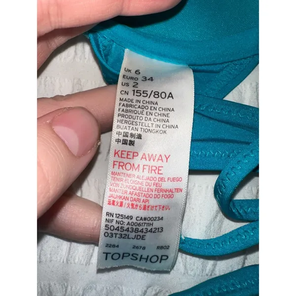 Topshop Teal Tie-Side Bikini Set - Image 4
