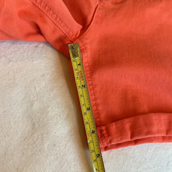 Kensie Orange Coral Cuffed Shorts - Image 4