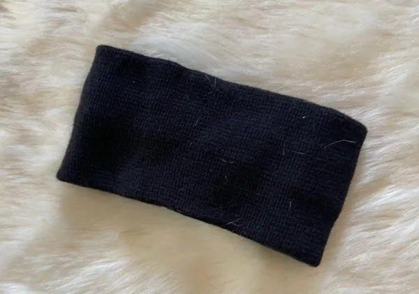Solid Black Knotted Winter Headband - Image 2