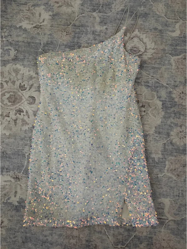 Windsor Mini Dress Sequin One-Shoulder Sparkle - Image 4