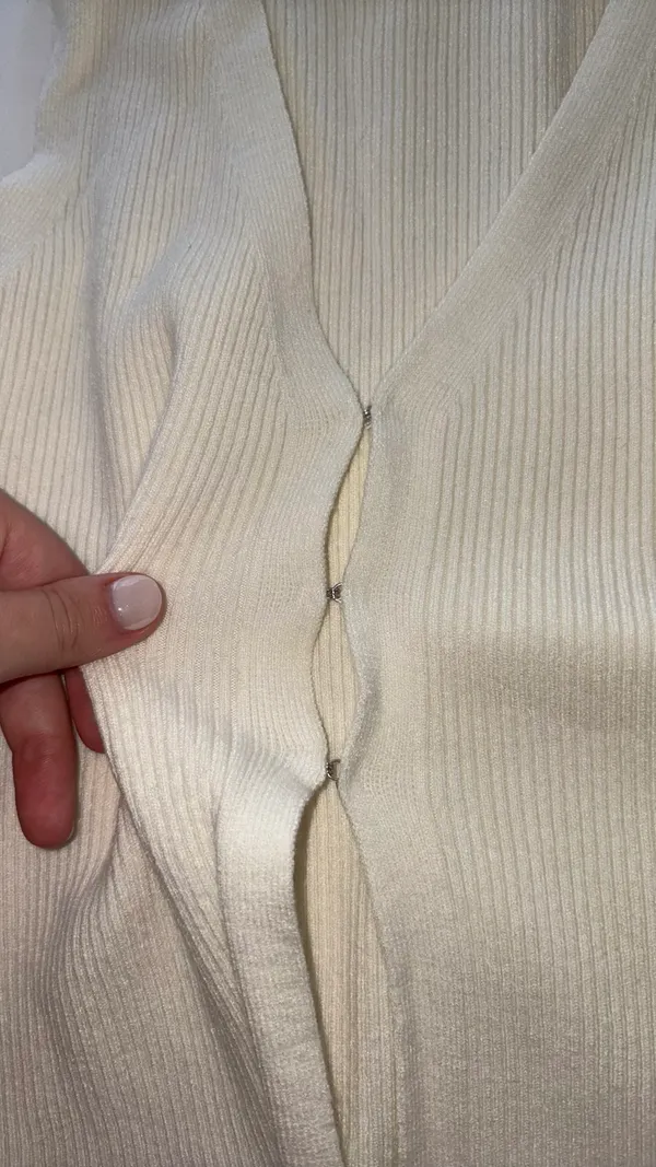 Creme sweater top White - Image 3