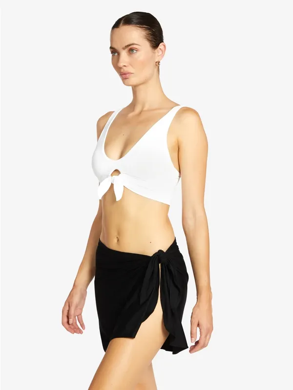 Robin Piccone Black ‘Ava’ Pareo Wrap Bathing Suit Cover Up, One Size - Image 3