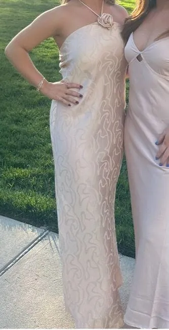 White/Cream/Light Pinkish Maxi/Formal Dress White - Image 2