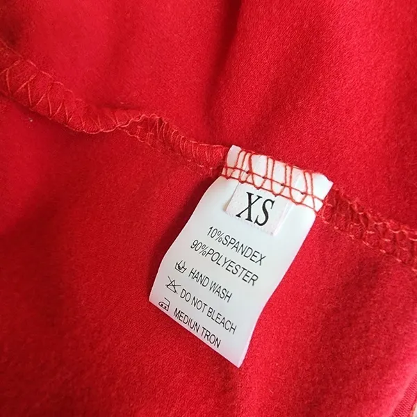 Red Lace Up Back Top (XS) Red - Image 3