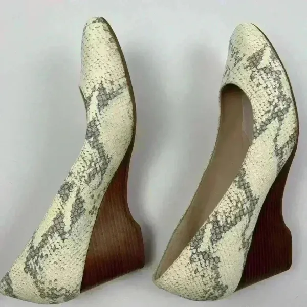 COLE HAAN The Go-to Wedge Chalk Python Snake  Print- Size 8.5‎ - Image 8