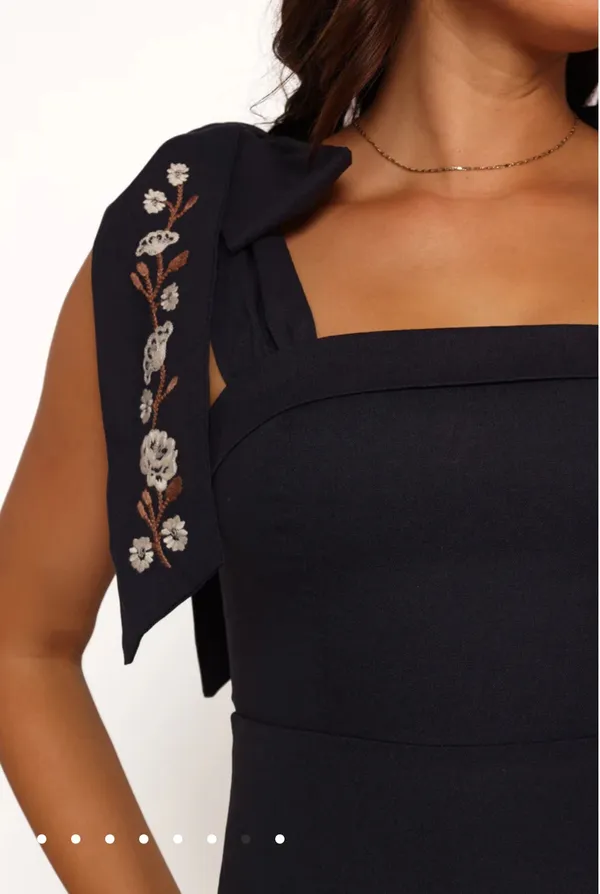 Petal and Pup Navy Midi Dress - Image 3