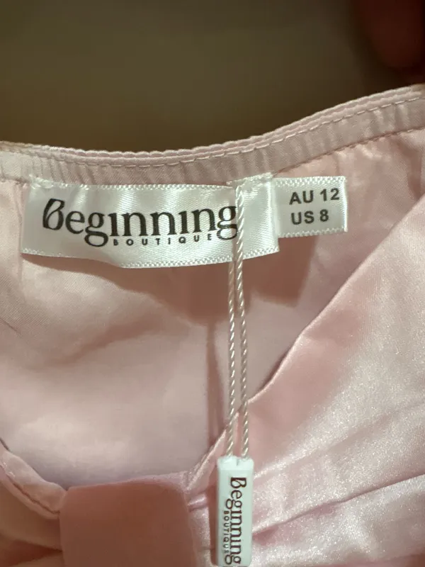Beginning Boutique Joyce pink mini satin dress - Image 4