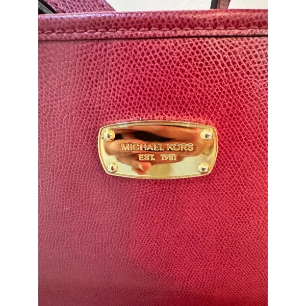 Michael Kors Jet Set Large Saffiano Leather Tote‎ – Deep Red - Image 4