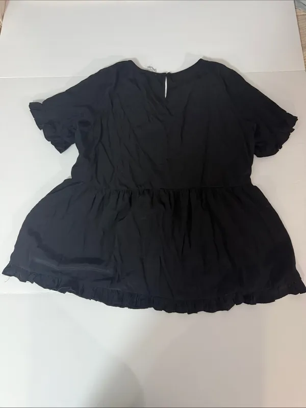 BiBi Black Ruffle Peplum Short - Image 5