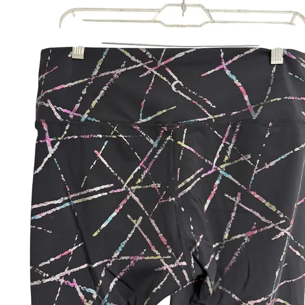 Zyia Active Black Geometric Print Leggings Women Size 12 High‎ Waisted - Image 4