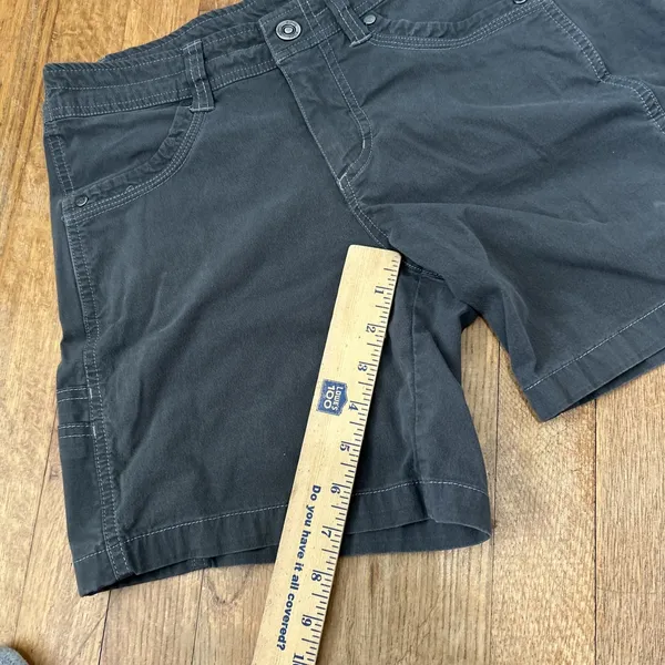 Kuhl Womens Charcoal Grey Cargo Hiking Shorts Size 6 Contrast Stitching - Image 9