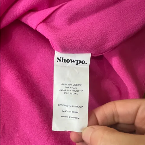NWT Showpo Niana Hot Pink One Shoulder Draped Ruffle Mini Dress Sz 4 💛🎀 - Image 12