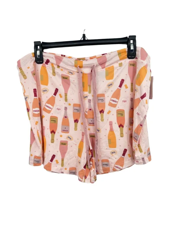 Amanda Blu Champagne Dreams Pink Pajama Set Short-Sleeve Top Shorts Size XL NWT - Image 2