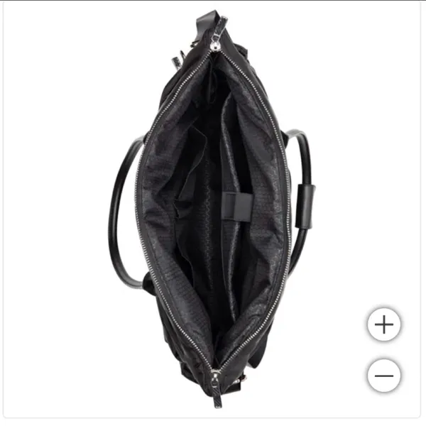 Black Puffy Quilted Tote with Double Handles - Image 7