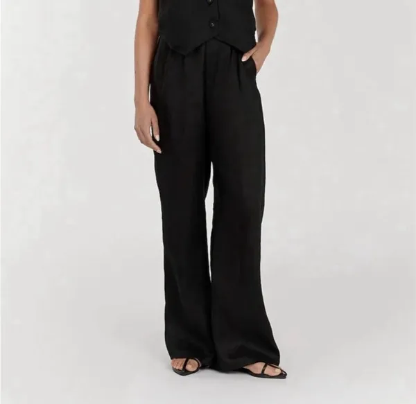✨DISSH Norah Linen Blend Black Sz 2 Pants✨ - Image 4