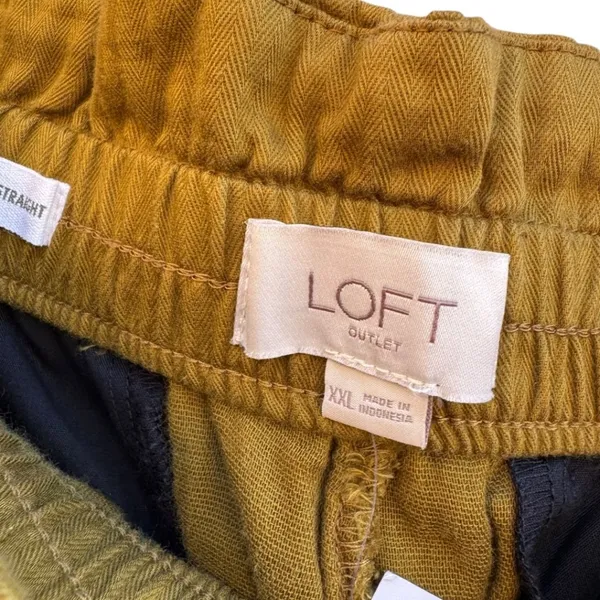 LOFT Outlet High Rise Straight Leg Cotton Joggers - Image 2