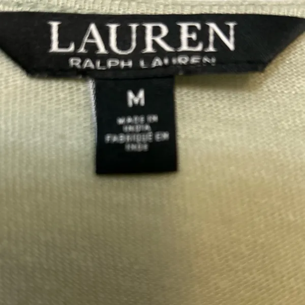 Lauren‎ Ralph Lauren Linen-Blend Jersey Flutter-Sleeve Shirt, Sage, M $89 - Image 9