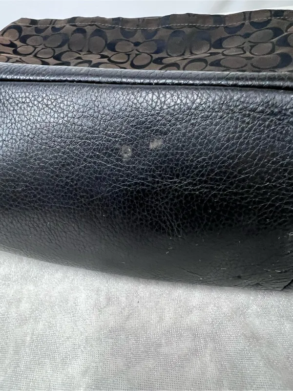 Coach Signature Hobo Bag in Black/Brown signature print canvas monogram pattern - Image 13