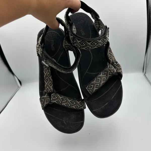 Teva Women's Sandal 9 Black Sport Hiking Water Strap Sandals Pattern‎ Outdoor - Image 4